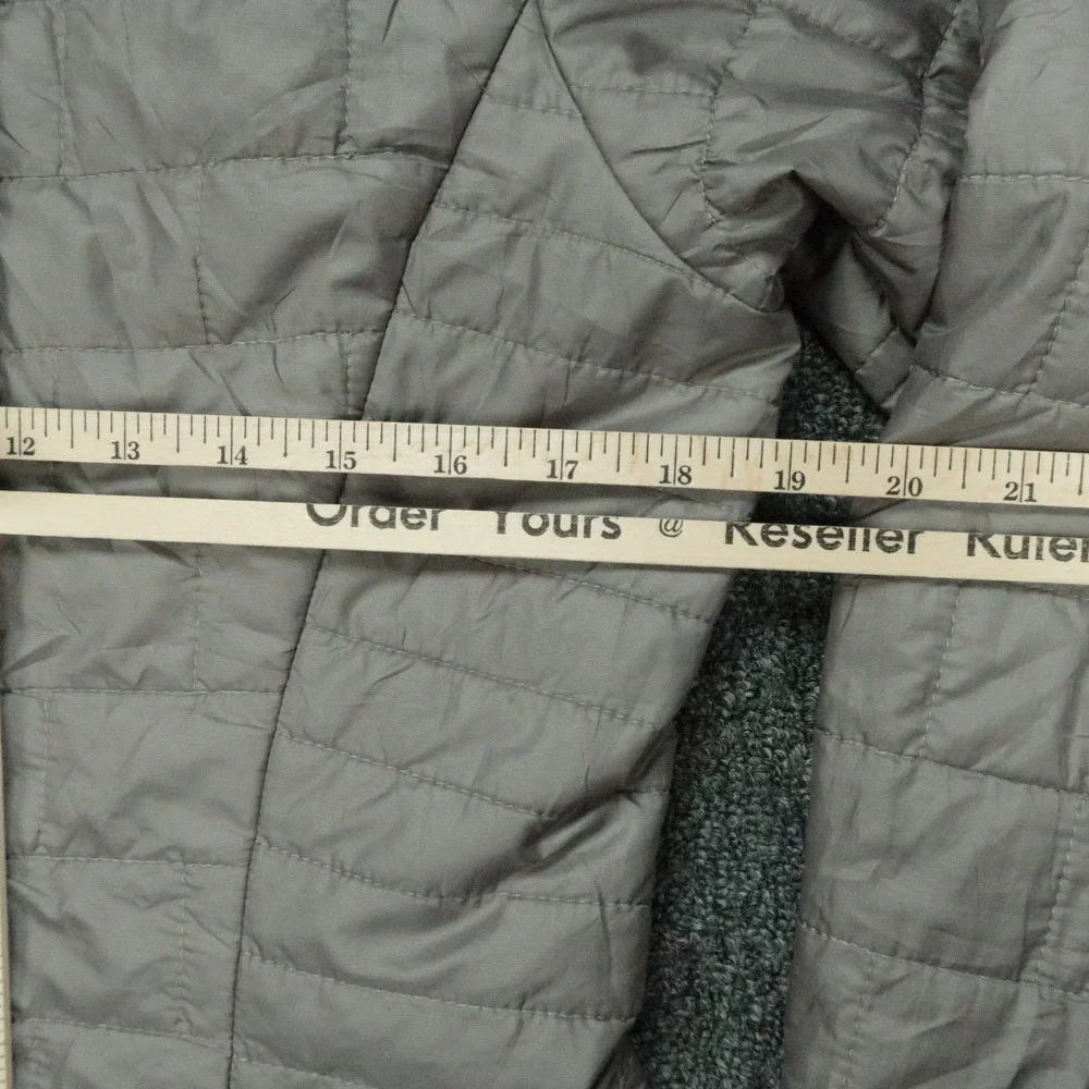 Patagonia Jacket Women Small Gray Nano Puff Full Zip Pockets Quilted Primaloft *